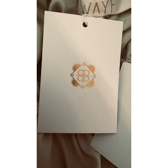 NWT WAYF Womens Medium Pistachio Green Floral Smocked Crop Top Elastic Waist - Picture 12 of 13